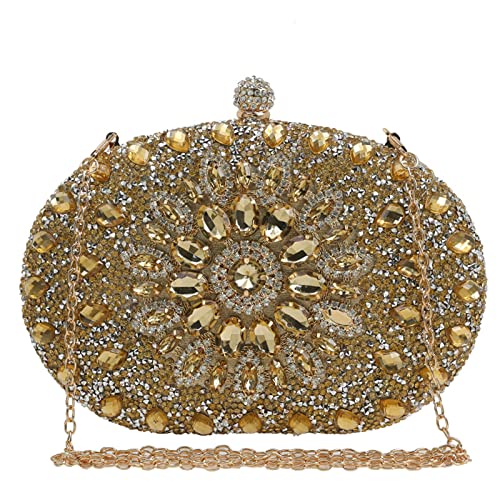 YIZITU Damen-Handtasche, Abendtasche, Party, Braut, Clutch, Abschlussball, Hochzeit, Geldbörse, Schultertasche, Umhängetasche, abnehmbare Kette, Clutch, Geldbörsen für Frauen, formell, Gold YIZITU Damen-Handtasche, Abendtasche, Party, Braut, Clutch, Abschlussball, Hochzeit, Geldbörse, Schultertasche, Umhängetasche, abnehmbare Kette, Clutch, Geldbörsen für Frauen, formell, Gold von YIZITU