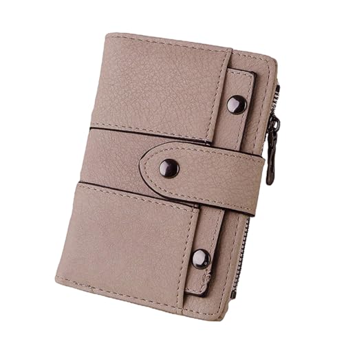 YIZITU Damen Retro PU Leder Geldbörse Weiblich Kurz Kreditkartenhalter Münzbörse Trifold Wallets für Mädchen Damen Frauen Geldbörse von YIZITU