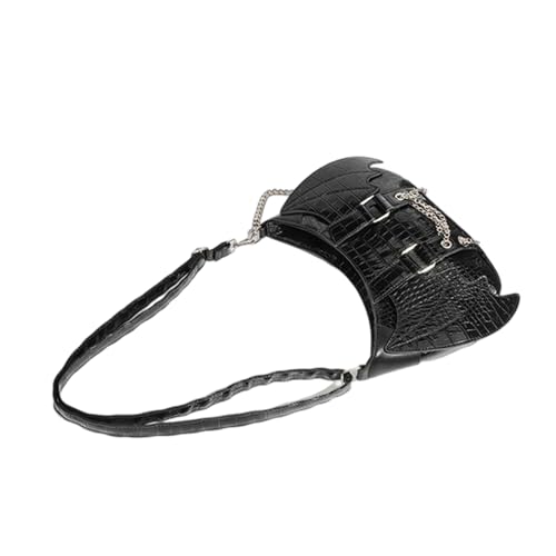 YIZITU Damen-Schultertasche mit Kette, Fledermausflügel, Achseltasche, trendige Handtasche, passend für Unterarm-Geldbörse, Damen, Pendeln, Achselkette, Handtasche, passende Schultertasche von YIZITU