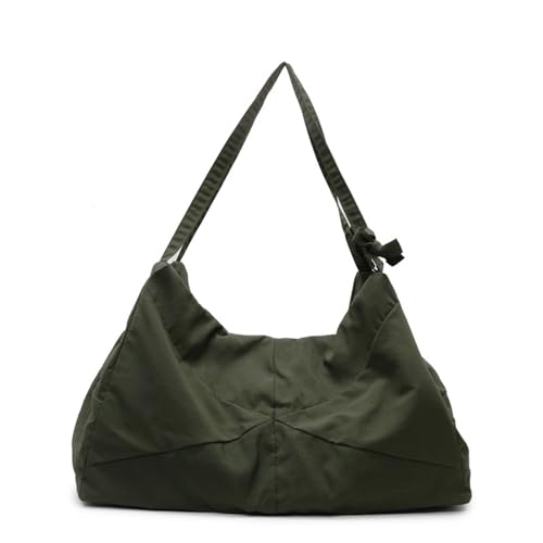 YIZITU Damen-Schultertasche mit großem Fassungsvermögen, einfache Achseltasche, einfarbig, Achselhöhle, modische Achselhöhle, einfache Achselhöhle, einfarbige Schulter, grün, One Size von YIZITU