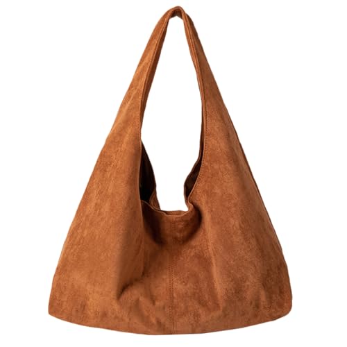 YIZITU Damen Winter Casual Unterarmtasche Retro Single Shoulder Geldbörse Slouchy Bag Unterarmtasche Geeignet Für Verschiedene Anlässe Modisch Damen, braun, One Size von YIZITU