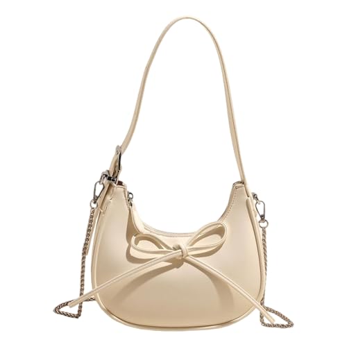 YIZITU Damentasche mit süßen Schleifen, Schultertasche, einfache Unterarm-Geldbörse, PU-Leder, Crossbody, Achselhöhle, Pendeln, für den täglichen Gebrauch, trendige Schultertasche, einfache YIZITU Damentasche mit süßen Schleifen, Schultertasche, einfache Unterarm-Geldbörse, PU-Leder, Crossbody, Achselhöhle, Pendeln, für den täglichen Gebrauch, trendige Schultertasche, einfache von YIZITU