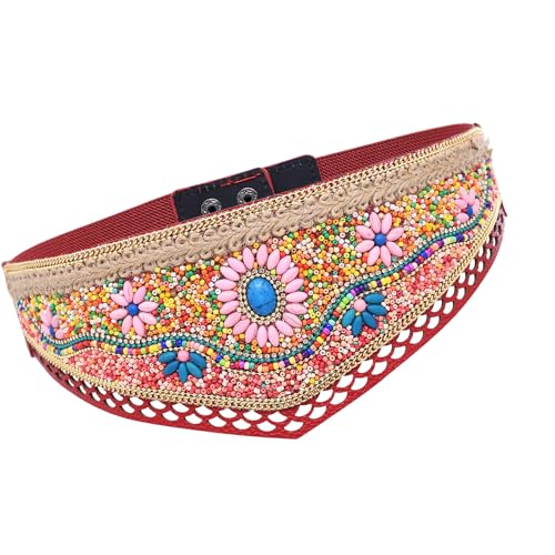 YIZITU Dehnbare Perlen Taillenkette Ethnischer Körperschmuck Für Frauen Musikfestival Ausrüstung Und Lässige Outfit Enhancer Stilvolle Ethnische Taillengürtel Für Frauen von YIZITU