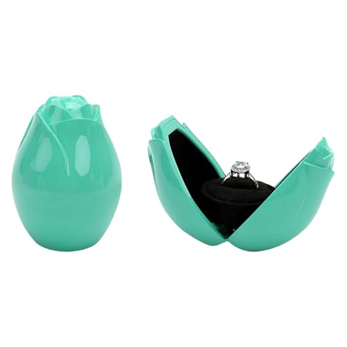 YIZITU Doppelöffnete Rosafarbenförmige Anhänger Box Samt Gefütterte Verlobungsringe Juwelier Organizer Mit Weicher Innenausschaltung Ringhalter YIZITU Doppelöffnete Rosafarbenförmige Anhänger Box Samt Gefütterte Verlobungsringe Juwelier Organizer Mit Weicher Innenausschaltung Ringhalter von YIZITU