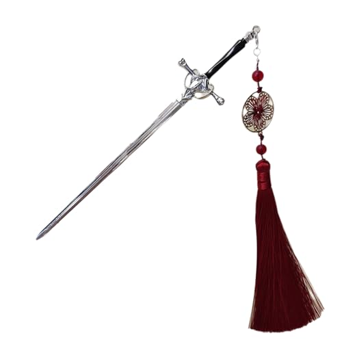 YIZITU Einzigartige Schwerter Haarnadel Quasten Haarspange Haarschmuck Mode-Accessoire Hairgrip Legierung Textur für Mode Mädchen und Frau von YIZITU