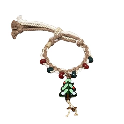 YIZITU Elegante Gewebearmbänder Stilvolle Handgewebte Handchains Weihnachtsmängel Paarbänder Unisex Armband Accessoire Verstellbarer String Handchain von YIZITU