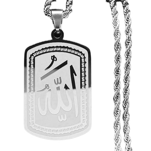 YIZITU Elegante Halskette mit arabischem Ätzmuster, religiöser arabischer Segen, Halskette für Kultur- und Mode-Enthusiasten, modisches Accessoire, Einheitsgröße, Wie beschrieben, Wie beschrieben von YIZITU
