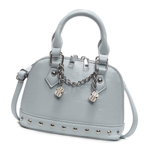 YIZITU Elegante Umhängetasche aus PU-Leder für Damen und Mädchen, Handtasche mit verstellbarem Riemen, Crossbody-Tasche für Arbeit oder Freizeit, Studenten, modische Tasche, blau, One Size von YIZITU