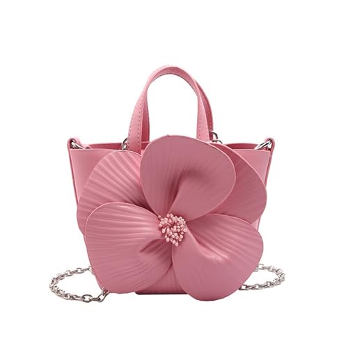 YIZITU Elegante Umhängetasche aus PU-Leder mit Blumenmuster und abnehmbarer Kette, Abendtasche, Handtasche, Crossbody-Tasche für Damen, Blumenkette, Crossbody-Tasche, a, One Size von YIZITU