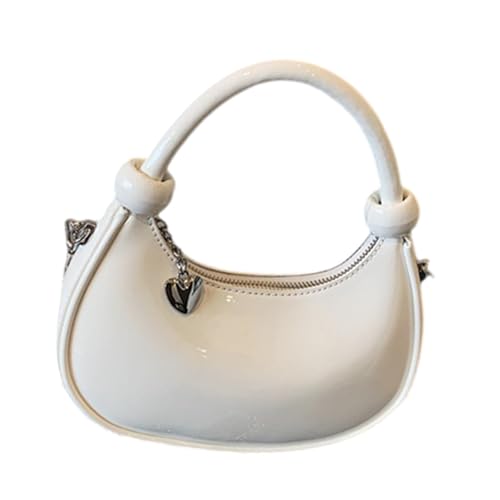 YIZITU Elegante Umhängetasche aus PU mit Knotenkette, stilvolle Umhängetasche, Arbeitshandtasche mit abnehmbarem Kettenriemen für den täglichen Gebrauch, multifunktionale Outdoor-Umhängetasche, weiß YIZITU Elegante Umhängetasche aus PU mit Knotenkette, stilvolle Umhängetasche, Arbeitshandtasche mit abnehmbarem Kettenriemen für den täglichen Gebrauch, multifunktionale Outdoor-Umhängetasche, weiß von YIZITU