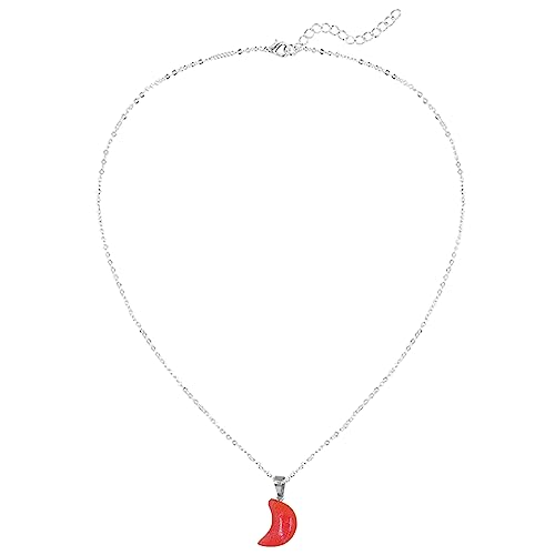 YIZITU Europäischer Und Amerikanischer Schmuck Einfacher Mond Anhänger Alleinstellbarer Schlüsselbeutel Kette Roman Cold Halskette Für Mädchen Mond Halskette Für Mädchen von YIZITU