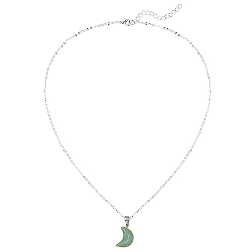 YIZITU Europäischer Und Amerikanischer Schmuck Einfacher Mond Anhänger Alleinstellbarer Schlüsselbeutel Kette Roman Cold Halskette Für Mädchen Mond Halskette Für Mädchen von YIZITU