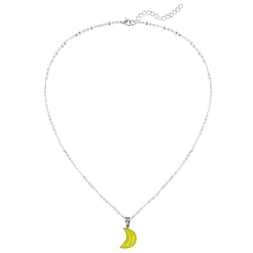 YIZITU Europäischer Und Amerikanischer Schmuck Einfacher Mond Anhänger Alleinstellbarer Schlüsselbeutel Kette Roman Cold Halskette Für Mädchen Mond Halskette Für Mädchen von YIZITU