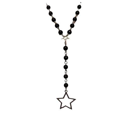 YIZITU Fashion Star Flower Anhänger Halskette Süße CHOKER Ketten Schlüsselbeutel Kette Statement Schmuck Einfacher Hals Für Mädchen Mode Blumenstar Anhänger Halskette Handgefertigter Schmuck von YIZITU