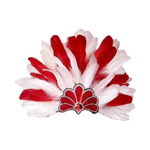 YIZITU Federed Federed Stirnband Von Frauen Übertrieben Mit Elastizitätsband Für Carnivals Party Und Spezielles Ereignis Gefiederter Kopfstück von YIZITU