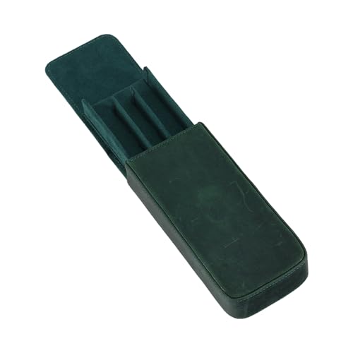 YIZITU Federmäppchen aus Leder, Vintage-Stil, tragbar, für Füllfederhalter, Organizer, Halter für Damen und Herren, Büro, Business-Zubehör, grün YIZITU Federmäppchen aus Leder, Vintage-Stil, tragbar, für Füllfederhalter, Organizer, Halter für Damen und Herren, Büro, Business-Zubehör, grün von YIZITU