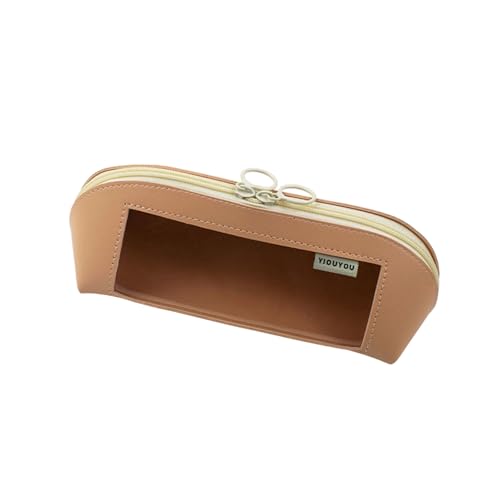 YIZITU Federmäppchen aus Leder, hohe Kapazität, transparente Taschen, Reise-Kosmetiktasche für Schule, Büro, 23,6 x 8,5 cm, Reise-Make-up, puder YIZITU Federmäppchen aus Leder, hohe Kapazität, transparente Taschen, Reise-Kosmetiktasche für Schule, Büro, 23,6 x 8,5 cm, Reise-Make-up, puder von YIZITU
