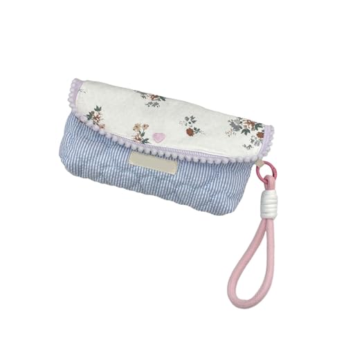 YIZITU Federmäppchen mit Blumendruck, großes Fassungsvermögen, Bleistift-Organizer, Aufbewahrungstaschen, Reise-Kosmetiktasche für Frauen, Studenten, Blumendruck-Organizer für Teenager, B von YIZITU