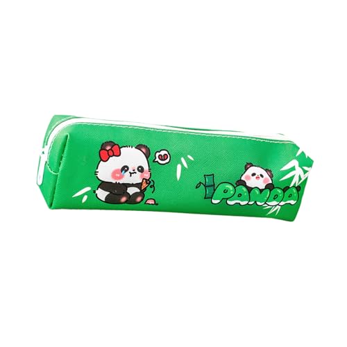 YIZITU Federmäppchen mit Cartoon-Panda-Motiv, großes Fassungsvermögen, PU-Reißverschluss, Stiftebeutel, Make-up-Tasche für Studenten, Mädchen, Frauen, Reisen, Teenager, Mädchen, Schleife Panda von YIZITU