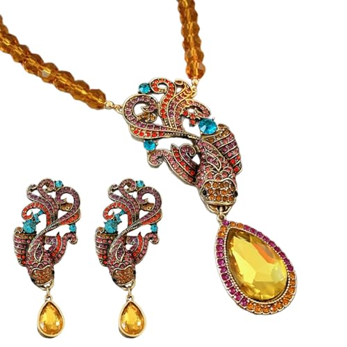 YIZITU Fisch-Schmuck-Set für Damen, praktischer Schmuck, formelle Anlässe, Halskette und Ohrringe zur Verschönerung verschiedener Outfits, Glückskette, Einheitsgröße, Wie beschrieben, Wie beschrieben von YIZITU