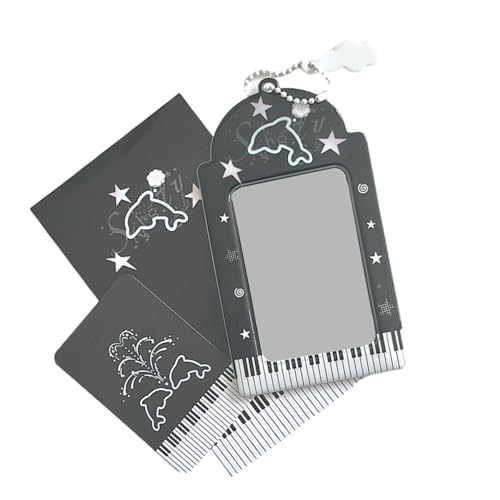 YIZITU Fotokartenhülle Mit Perlenkette Photokardabdeckungen PVC Kartenärmel Für Frauen Schülerstudentische Schlüsselrückschackrucksäcke Charm Business Sleeve von YIZITU