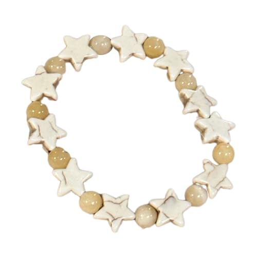 YIZITU Frauen Farbe Perlen Ozean Star Anhänger Armbänder Kalten Hip Hop Trend Süßes Temperament Verstellbar von YIZITU