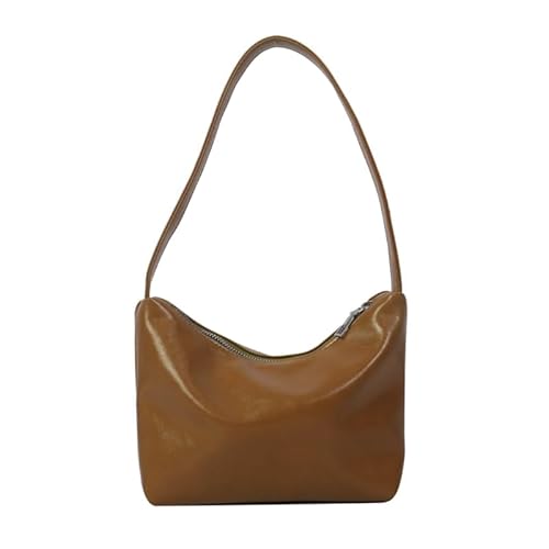 YIZITU Freizeittasche, legere Achseltasche, große Kapazität, Schultertasche, Mädchen, Damen, einfarbig, trendige Tasche, Hobo-Tasche, Unterarmtasche, khaki von YIZITU