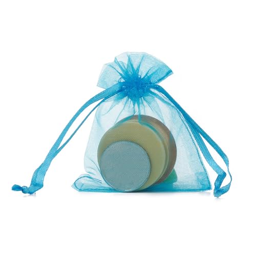 YIZITU Friendly Fruit Cultivation Sleeves Belüfteter Kordelzug-Verschluss Praktisches Polyester Gartenbedarf Belüftete Obst-Abdeckung Taschen für Bäume, seeblau, One Size von YIZITU