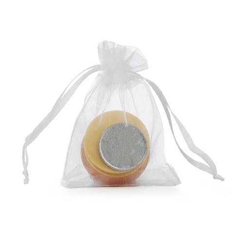 YIZITU Friendly Fruit Cultivation Sleeves Belüfteter Kordelzug-Verschluss Praktisches Polyester Gartenbedarf Belüftete Obst-Abdeckung Taschen für Bäume, weiß, One Size von YIZITU