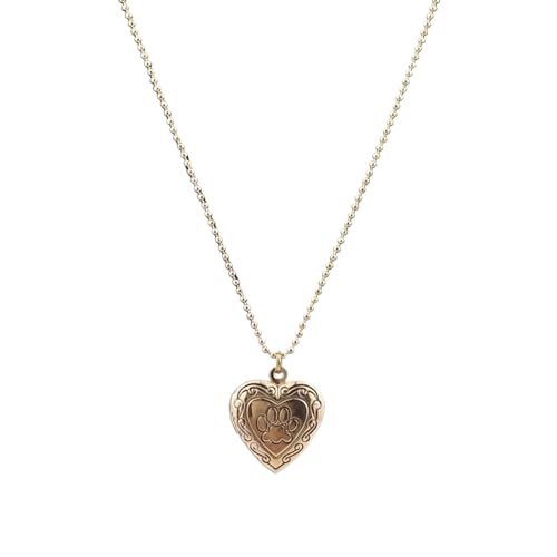 YIZITU Gedächtnis Halskette Herz Lockerhälfte Halskette Herzkasten Anhänger Halsheilschuppenmaterial Halshalsschmuck Perfekte Geschenk Für Frau Lockerchen Silber Für Mädchen Frauen Vintage Vintage von YIZITU