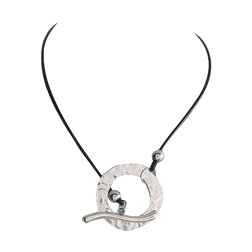 YIZITU Geometrische Anhänger Halskette Für Mädchen Lady Vintage Neckketten Mode Krawatte Schmuck Geschenk Für Partys Und Tägliche Verstellbare Chain Statement Schmuckstücke Hals Schmuck Ihr von YIZITU