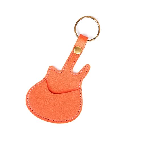 YIZITU Gitarrenplektrum-Sammeltasche, Plektrum-Organizer, Gitarrenform, multifunktionale Aufbewahrungstasche für Gitarrenplektren, Orange YIZITU Gitarrenplektrum-Sammeltasche, Plektrum-Organizer, Gitarrenform, multifunktionale Aufbewahrungstasche für Gitarrenplektren, Orange von YIZITU
