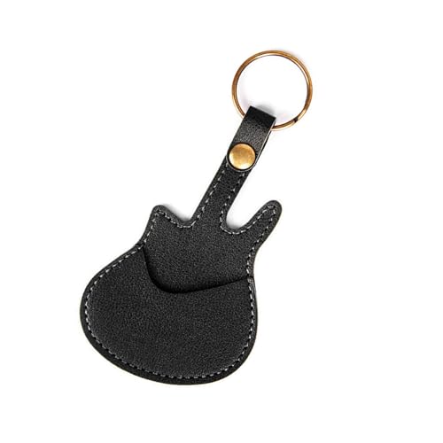 YIZITU Gitarrenplektrum-Sammeltasche, Plektrum-Organizer, Gitarrenform, multifunktionale Aufbewahrungstasche für Gitarrenplektren, Schwarz von YIZITU