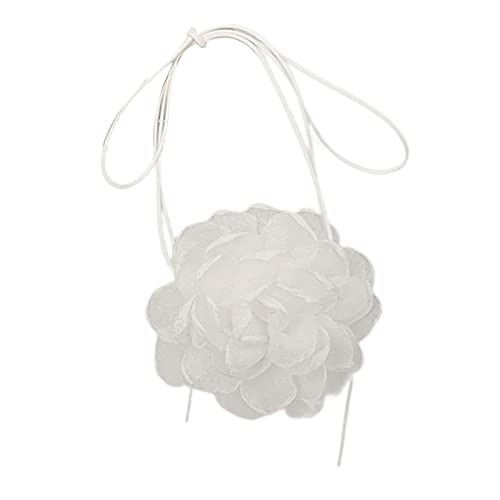 YIZITU Gothic Elegant Big Lace Rosenkragen Big Blumenschlüsselschlüsselkette Halskette Für Frauen Hochzeit Brauttemperament Schmuck Halsketten Für Frauen Mädchen Hochzeit Mode Schmuck Schlüsselblatt von YIZITU