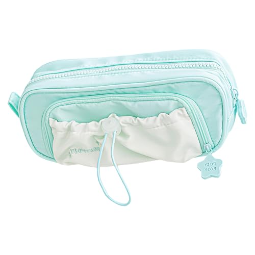 YIZITU Großes Federmäppchen, hohe Kapazität, Stifthalter, Box, Reißverschlusstasche, Stiftebeutel, Schreibtisch-Organizer für Schule, Büro, Reisetasche, grün von YIZITU