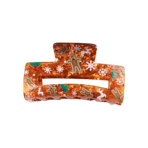 YIZITU Haarklammer Rentier Weihnachten Großer Fang Haarspangen Einzigartige Verzierung Haarnadel Modische Dekorationen für Frauen Festtagsstimmung, 1 Stück (1er Pack) von YIZITU