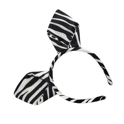 YIZITU Halloween Zebras Ohr Stirnbänder Cosplay Zebras Ohr Kopfbedeckung Haarbänder Kopfbedeckung Halloween Haarbänder Geburtstag Party Ohr Haarband von YIZITU