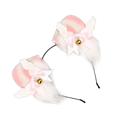 YIZITU Handgefertigte Plüschkatzen Ohren Stirnbänder Fauxs Pelze Schwanz Simulation Designs Helle Farbe Für Halloween Party Foto Requisiten Halloween Cosplays Kostüme Für Mans Frauen Frauen von YIZITU