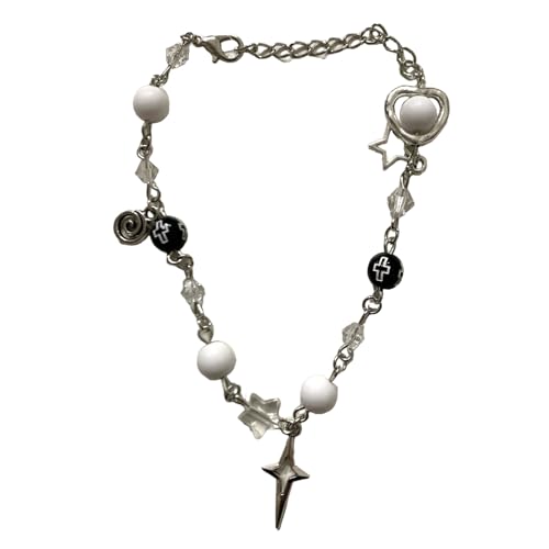 YIZITU Handgefertigtes Hohles Fünf Spitzes Sternarmband Schmuck Stilvoller Und Einzigartiger Sternheiztketten Handgelenk Schmuck Accessoire Leichtmetallarmband von YIZITU