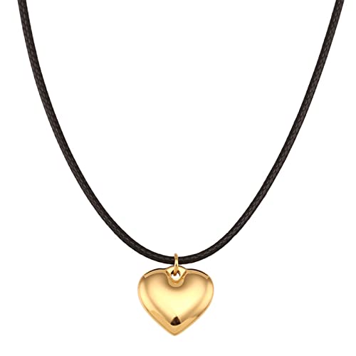YIZITU Herzhänger Halskette Herz Choker Verstellbare Liebe Halskette Frauen Anhänger Chocker Schmuck Für Hochzeit von YIZITU