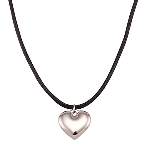 YIZITU Herzhänger Halskette Herz Choker Verstellbare Liebe Halskette Frauen Anhänger Chocker Schmuck Für Hochzeit von YIZITU
