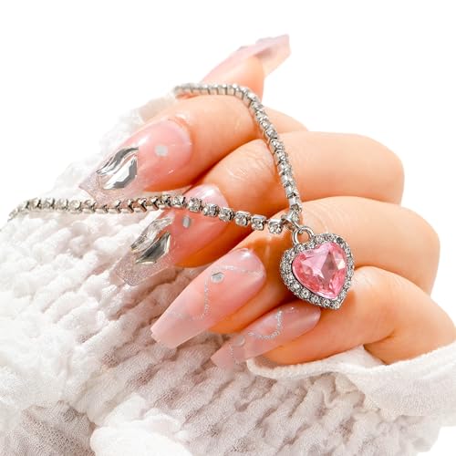 YIZITU Herzhänger Halsketten Herz Anhänger Choker Spleißen Halsketten Legierungsmaterial Halsschmuck Perfekte Geschenk Für Mädchen Frau Halskette von YIZITU