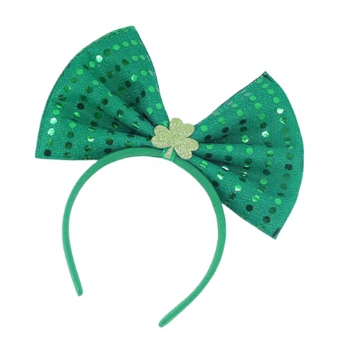YIZITU Irischer Kobold Modische Hoop Grüne Bogenknoten Haare Haarstyling Tool Für Kinder Erwachsene Foto Requisiten Feierlichkeiten Anlass Kopfbedeckung von YIZITU