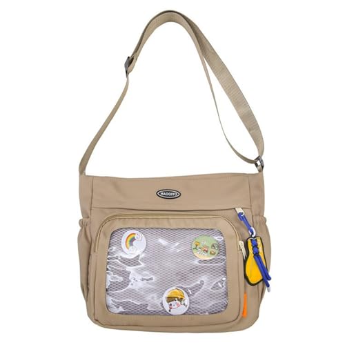 YIZITU Ita Bag Crossbody Handtaschen Schultertasche Pin Display Messenger Japanische Schultasche Handtasche für den täglichen Gebrauch Einkaufstasche, khaki, One Size YIZITU Ita Bag Crossbody Handtaschen Schultertasche Pin Display Messenger Japanische Schultasche Handtasche für den täglichen Gebrauch Einkaufstasche, khaki, One Size von YIZITU