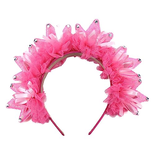 YIZITU Kinder Day Kleinkind Haarband Mit Plissierten Spitzen Kronenform Stirnbändern Carnivalen Vergnügungspark Kinder Haar Hoop Hair Hoop Für Frau Weihnachten Schilling Kronenform Dekorativ Süß von YIZITU