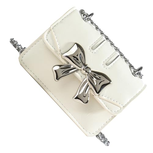 YIZITU Kreative PU-Leder-Umhängetasche, Umhängetasche, Handtasche für Party, Büro, Pendler bis hin zu lässigen Einkaufsausflügen, niedliche Schleifen-Dekor-Tasche, beige, One Size YIZITU Kreative PU-Leder-Umhängetasche, Umhängetasche, Handtasche für Party, Büro, Pendler bis hin zu lässigen Einkaufsausflügen, niedliche Schleifen-Dekor-Tasche, beige, One Size von YIZITU