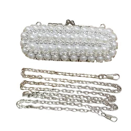 YIZITU Kreative Umhängetasche aus Glas mit Strasssteinen, mit Ketten-Design, Umhängetasche, Abendtasche für Cocktailpartys, kleine leichte Handtasche, Stil 5, One Size von YIZITU