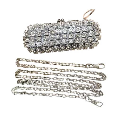 YIZITU Kreative Umhängetasche aus Glas mit Strasssteinen, mit Ketten-Design, Umhängetasche, Abendtasche für Cocktailpartys, kleine leichte Handtasche, stil 4, One Size von YIZITU