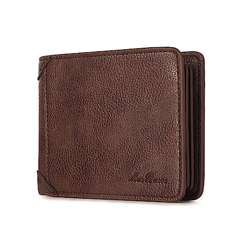 YIZITU Kurze Geldbörse aus PU, Kreditkartenhalter, Business-Geschenk, Kleingeldfach für Herren, Münzgeldbörse, Geldtasche, Organizer, kleine Geldbörse von YIZITU