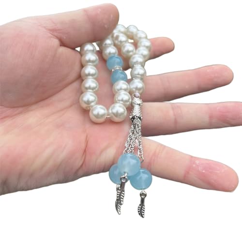 YIZITU Langlebige Gebetsperlen Armband Perlen Armband Religiöse Handgelenk Schmuck Religiöse Accessoires Nachahmung Perlenmaterial von YIZITU